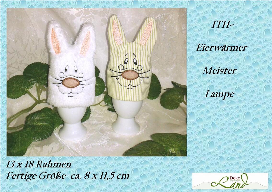ITH Stickdatei Eierwärmer Meister Lampe