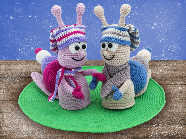 Häkelanleitung: Winterschnecken