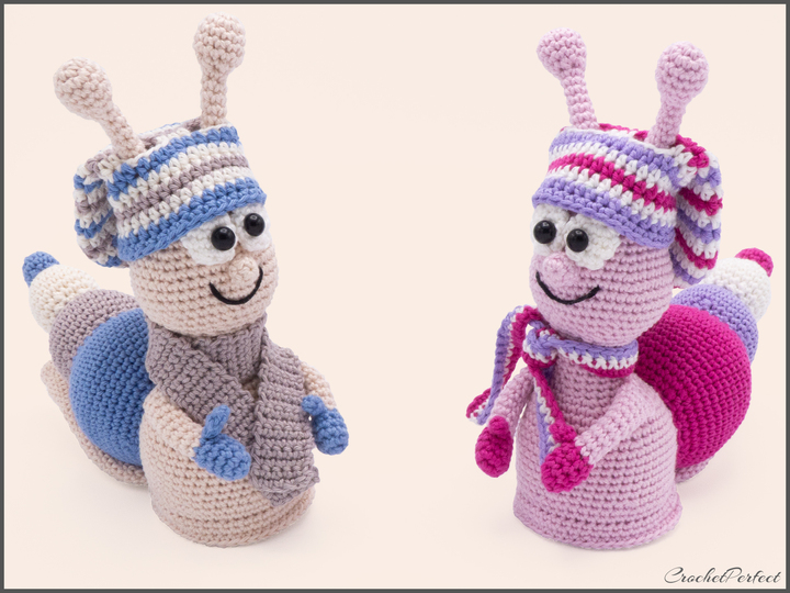 Häkelanleitung: Winterschnecken