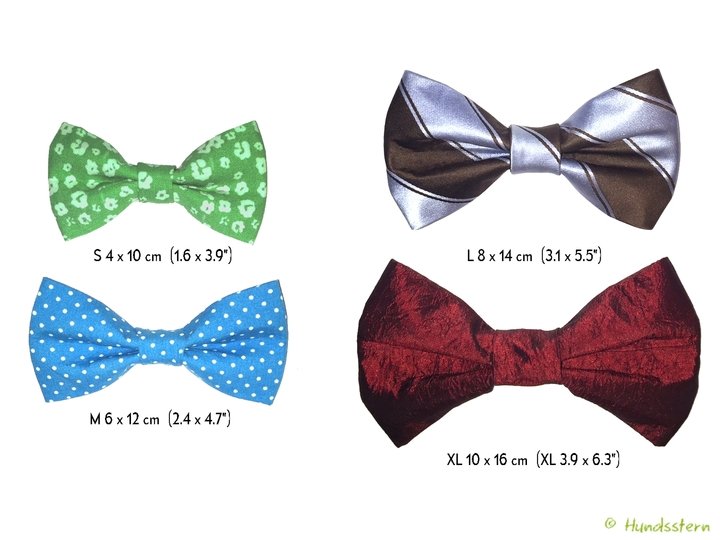 OSCAR Bow Tie for Dog Collar in 4 sizes. Sewing Pattern