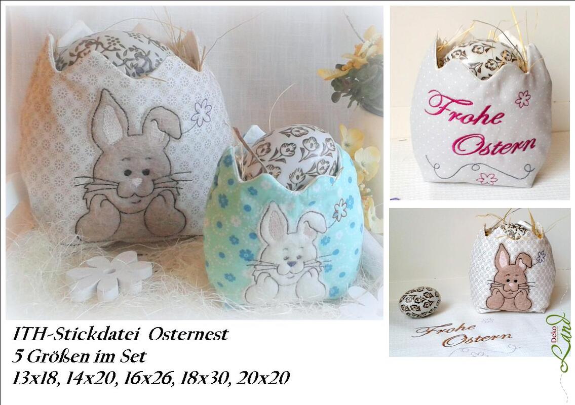 ITH Stickdatei Osternest Set