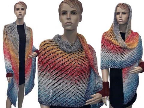 Strickanleitung Stola Tuch Roundabout