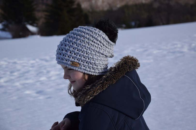 - RENÉ - Bommelmütze in 3 Tragevarianten häkeln, ab 36-60 cm Kopfumfang, unisex, mit Größentabelle, Beanie oder Mütze