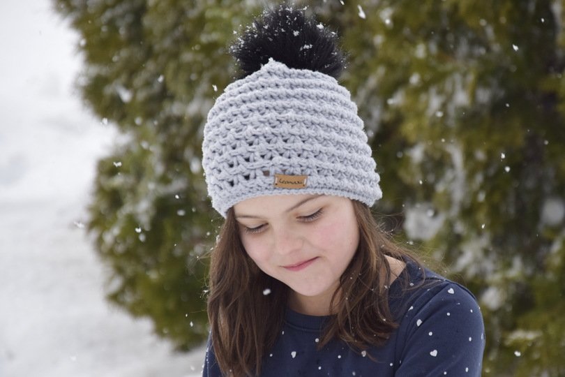 - RENÉ - Bommelmütze in 3 Tragevarianten häkeln, ab 36-60 cm Kopfumfang, unisex, mit Größentabelle, Beanie oder Mütze