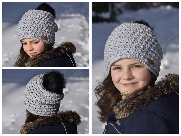 - RENÉ - Bommelmütze in 3 Tragevarianten häkeln, ab 36-60 cm Kopfumfang, unisex, mit Größentabelle, Beanie oder Mütze