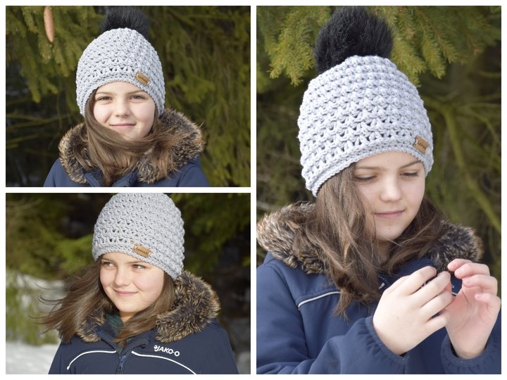 - RENÉ - Bommelmütze in 3 Tragevarianten häkeln, ab 36-60 cm Kopfumfang, unisex, mit Größentabelle, Beanie oder Mütze