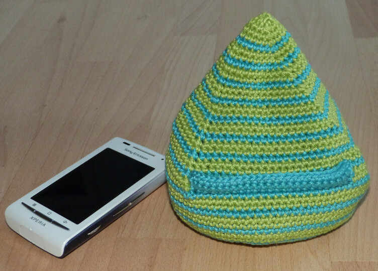 Häkelanleitung für einen Handy-Sitzsack