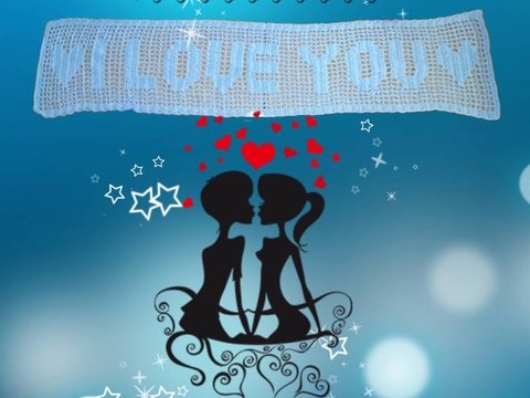 Tischläufer "I LOVE YOU"