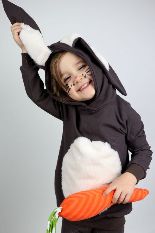 Fasching Karneval Kostüm Hase 3-teilig Gr. 74 - 128 - Bild 7