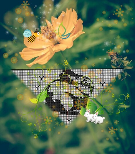 Motivtuch Hase Bobbel