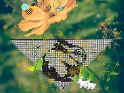 Motivtuch Hase Bobbel