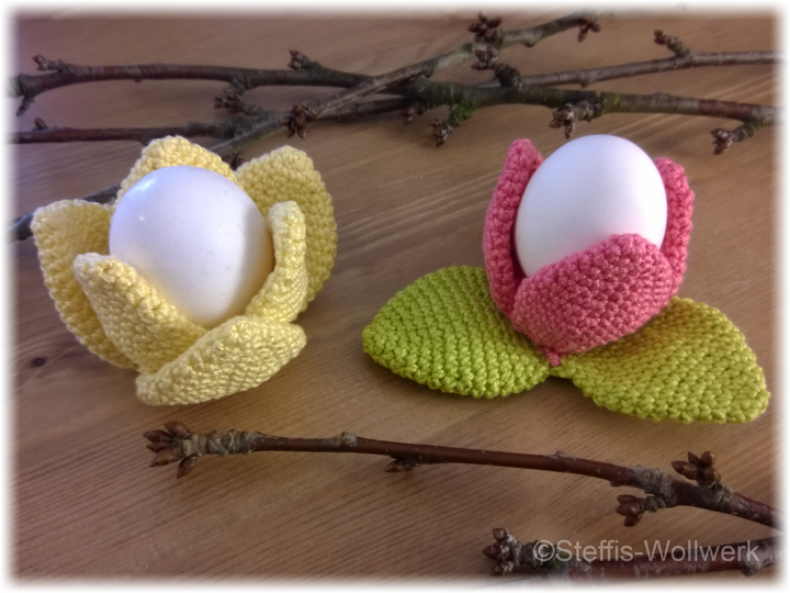 Häkelanleitung Eierbecher "Tulpe"