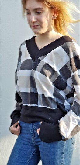 eBOOK # 123 V-NECK.pulli • Gr. XS-XXXL