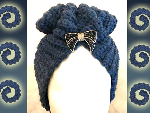 Schicker Turban mit 2 Schnecken