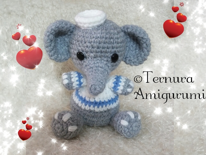Häkelanleitung von Elly, dem Elefanten PDF ternura amigurumi