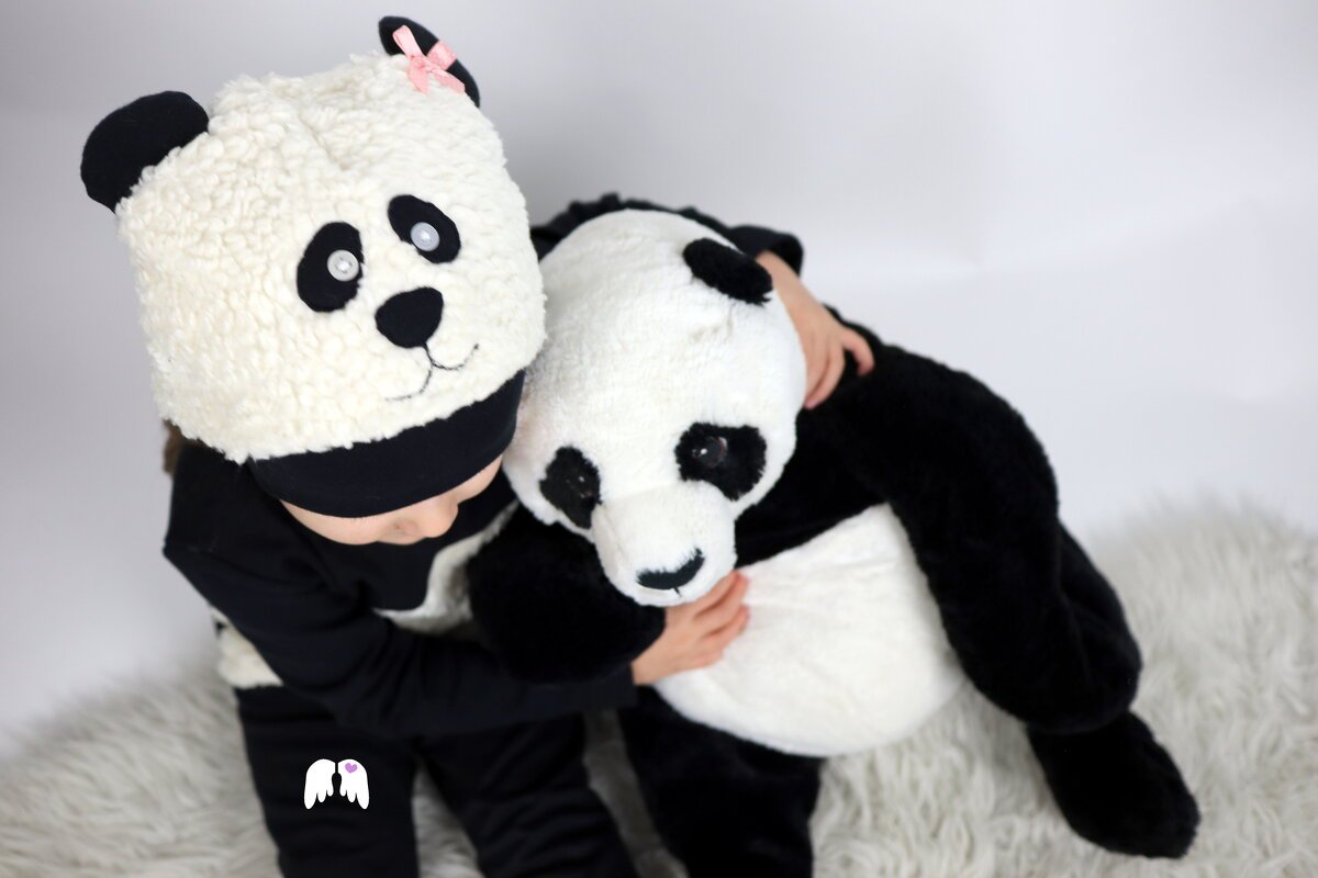 Pandabär 3-tlg. Kostüm Fasching Karneval Gr. 86 - 140 - Bild 2