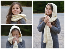 - LANA - Kapuzenschal alle Größen häkeln, Schal mit Kapuze, Scoodie, Hoodie, Kapuze unisex