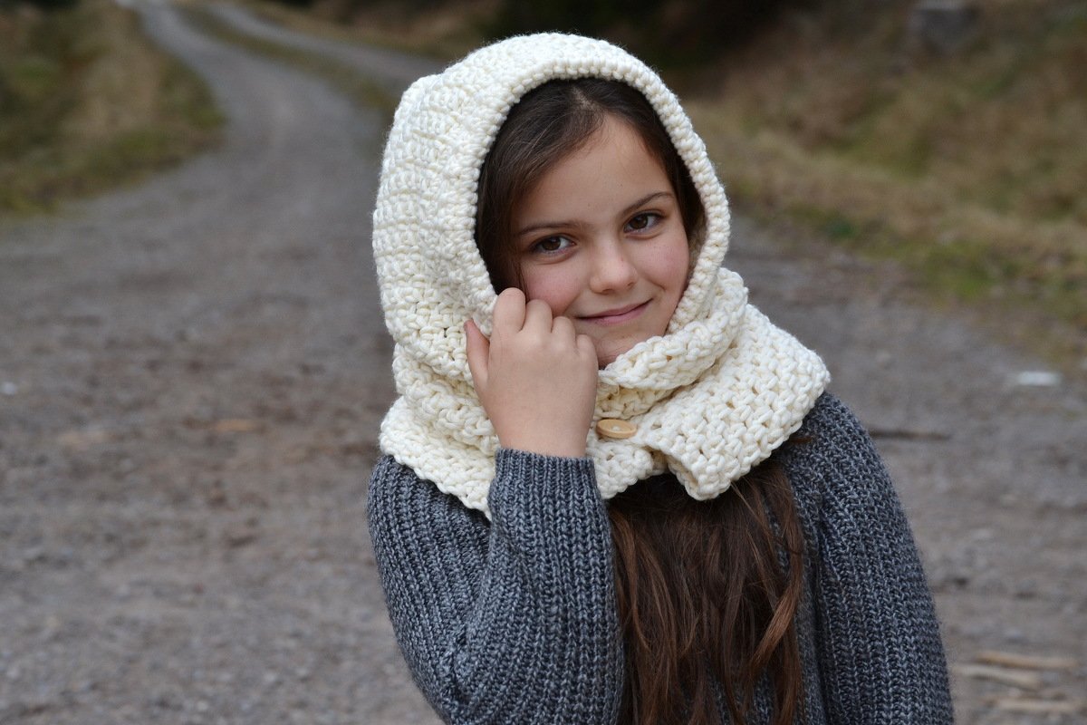 - LANA - Kapuzenschal alle Größen häkeln, Schal mit Kapuze, Scoodie, Hoodie, Kapuze unisex - Bild 2