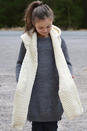 - LANA - Kapuzenschal alle Größen häkeln, Schal mit Kapuze, Scoodie, Hoodie, Kapuze unisex