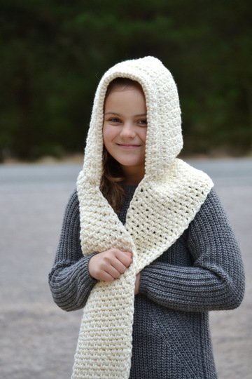 - LANA - Kapuzenschal alle Größen häkeln, Schal mit Kapuze, Scoodie, Hoodie, Kapuze unisex