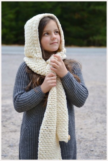 - LANA - Kapuzenschal alle Größen häkeln, Schal mit Kapuze, Scoodie, Hoodie, Kapuze unisex