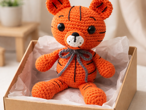 Crochet Pattern Toni the Tiger, Amigurumi, crochet Tiger