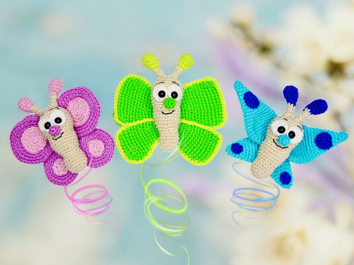 Funny Butterfly Trio - Crochet Pattern