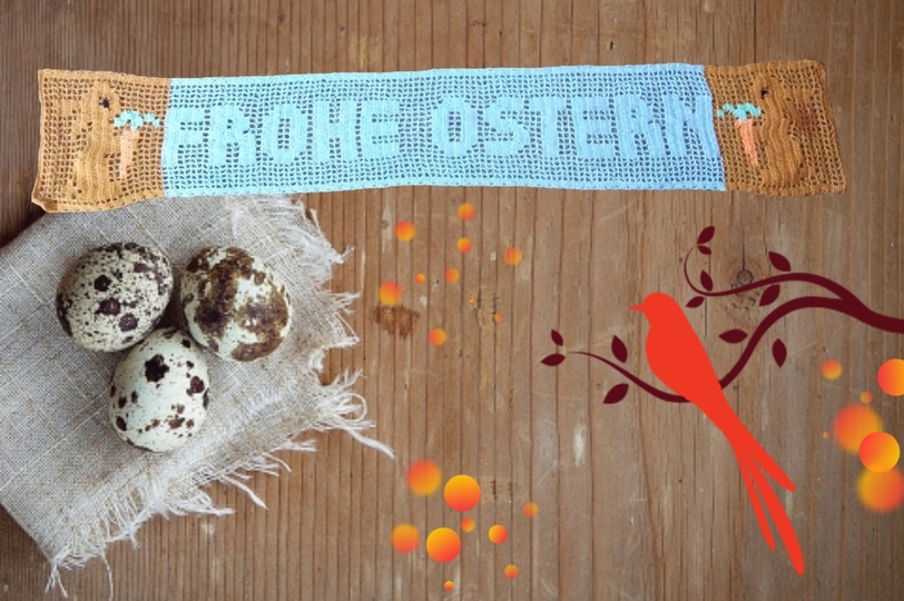 Tischläufer/Tischband "FROHE OSTERN"