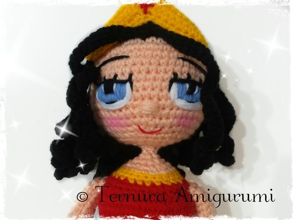 Crochet pattern doll WONDER WOMAN pdf ternura amigurumi english