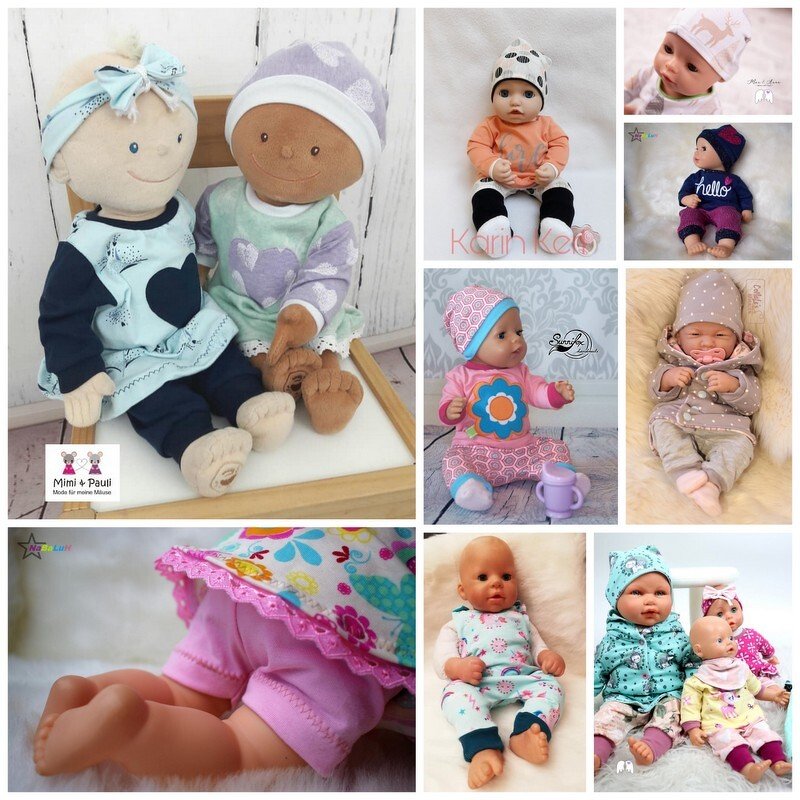 Puppenset Pixie &amp; Pepe für Puppen von Gr. 31 - 50 cm 9-tlg.