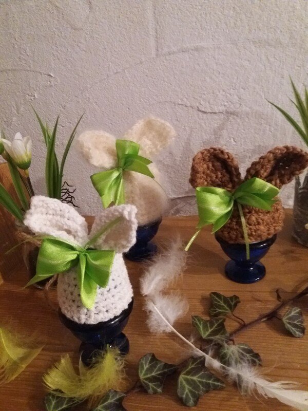 Häkelanleitun: Eierwärmer Hase (ganz leicht)