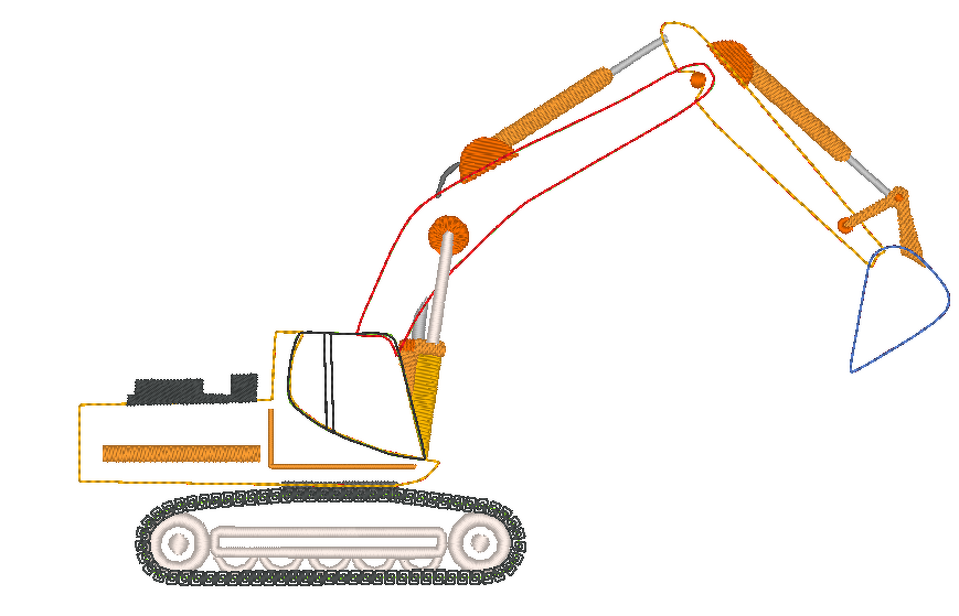 Bagger Doodle Stickdatei - Bild 6