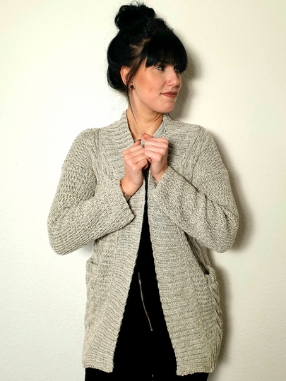 143 Strickanleitung Cardigan Strickjacke 1