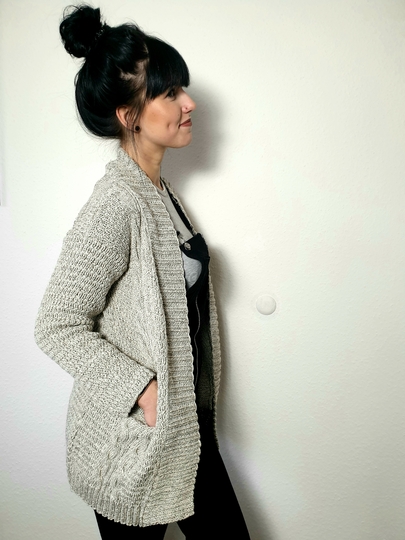 143 Strickanleitung Cardigan Strickjacke 1