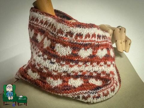 hearts forever Halsschlauch in double knitting (gestrickt)