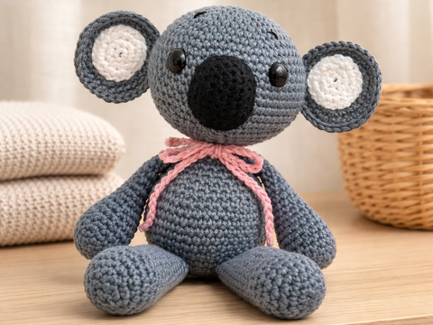 Crochet Pattern Karoline the Koala, Amigurumi, crochet Koala