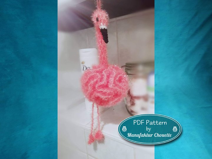 Flamingo Duschpuschel - Spülschwamm