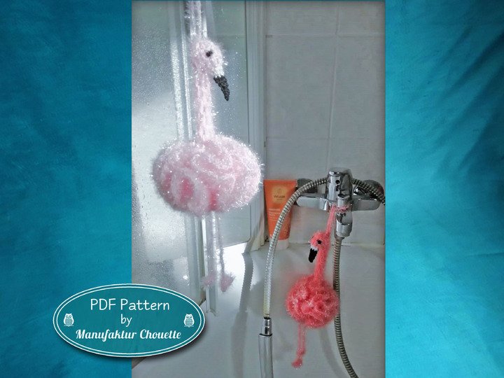 Flamingo Duschpuschel - Spülschwamm