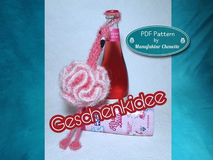 Flamingo Duschpuschel - Spülschwamm