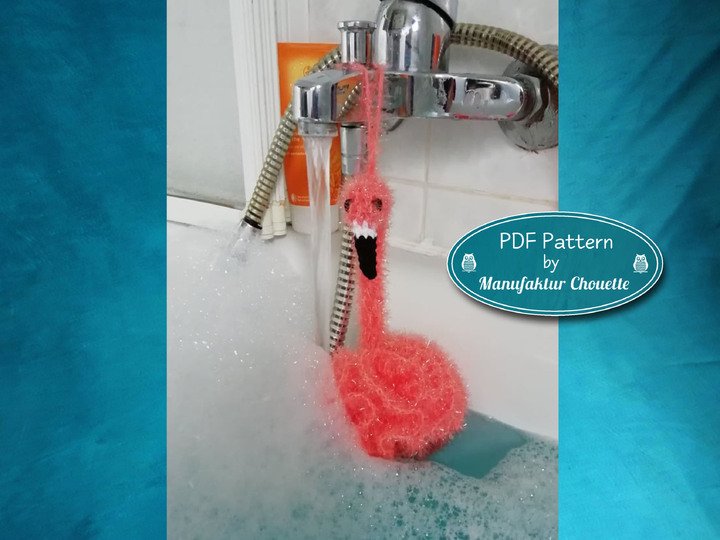 Flamingo Duschpuschel - Spülschwamm