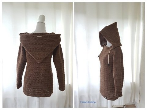 Crochet pattern hooded sweater