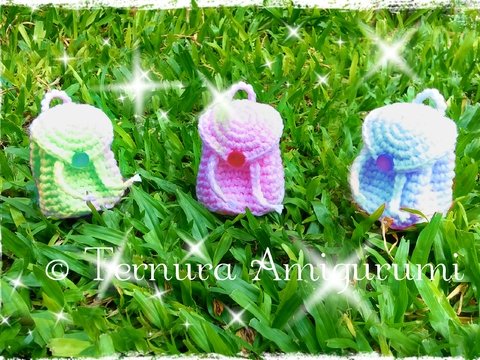Häkelanleitung kleine rucksack deutsch- english- dutch. ternura amigurumi