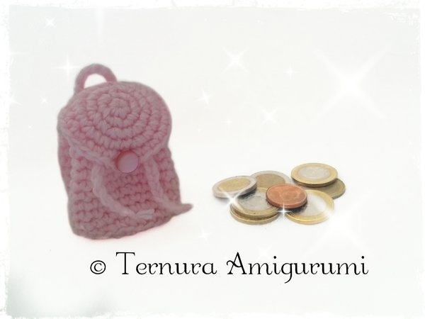 Crochet pattern small backpack pdf by ternura amigurumi english- deutsch- dutch