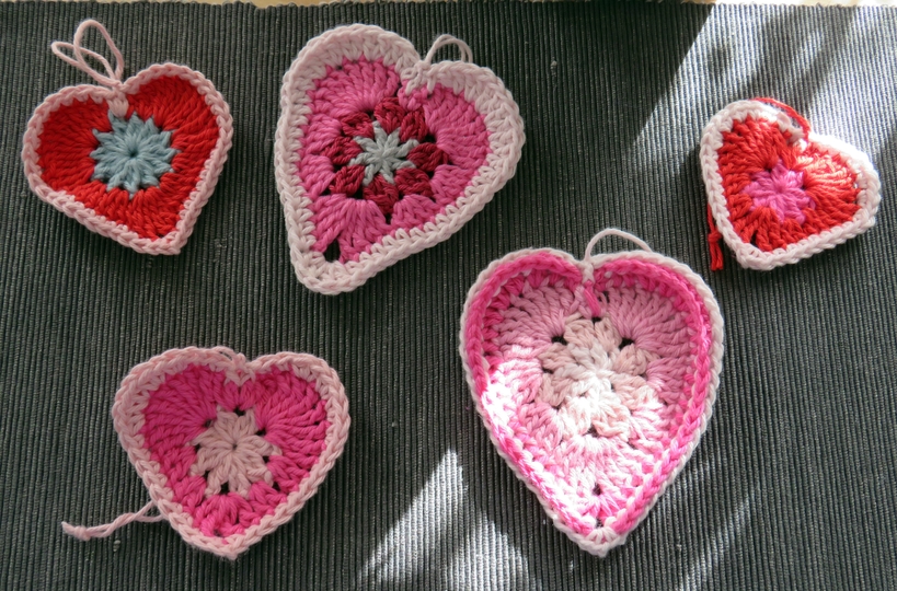 Häkelherzen zu jedem Anlaß