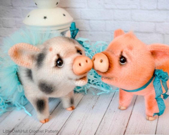 210 Crochet Pattern - Cute Little Pig - Amigurumi PDF file by Ogol CP