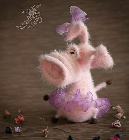 213 Crochet Pattern - Frosya the Pig - Amigurumi PDF file by Pertseva CP
