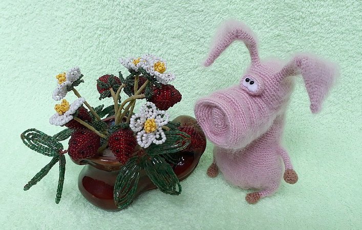 213 Crochet Pattern - Frosya the Pig - Amigurumi PDF file by Pertseva CP