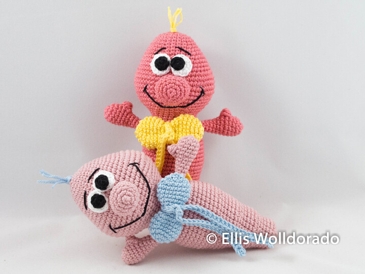 Knuddel-Würmer, Anti-Stress-Amigurumi oder Greifling, Häkelanleitung