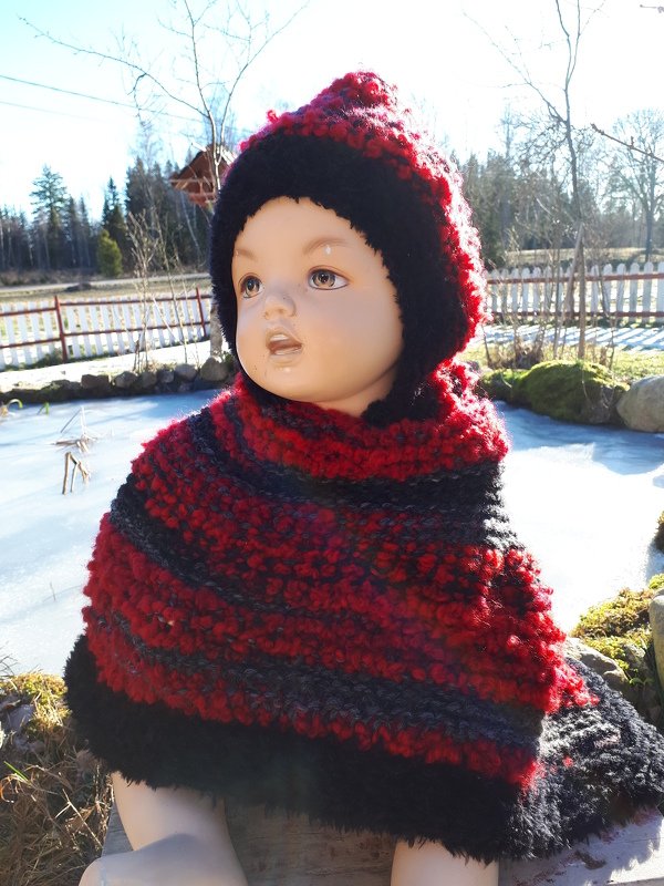 Kinderponcho mit Kapuze - Bild 4