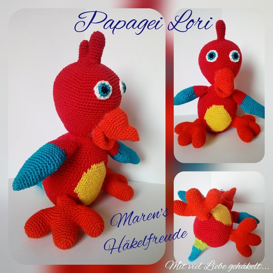 Häkelanleitung für einen lustigen Papagei
